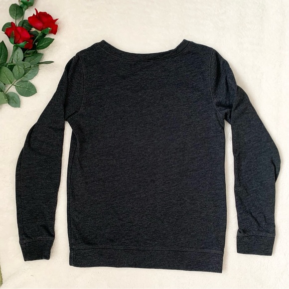 Express Grey Sweater With Beaded Sequince - Picture 2 of 3